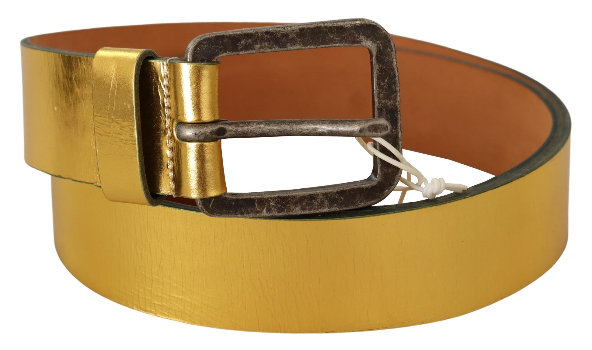 Elegant Gold Genuine Leather Men's Belt - SEHABRANDS