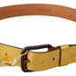 Elegant Gold Genuine Leather Men's Belt - SEHABRANDS