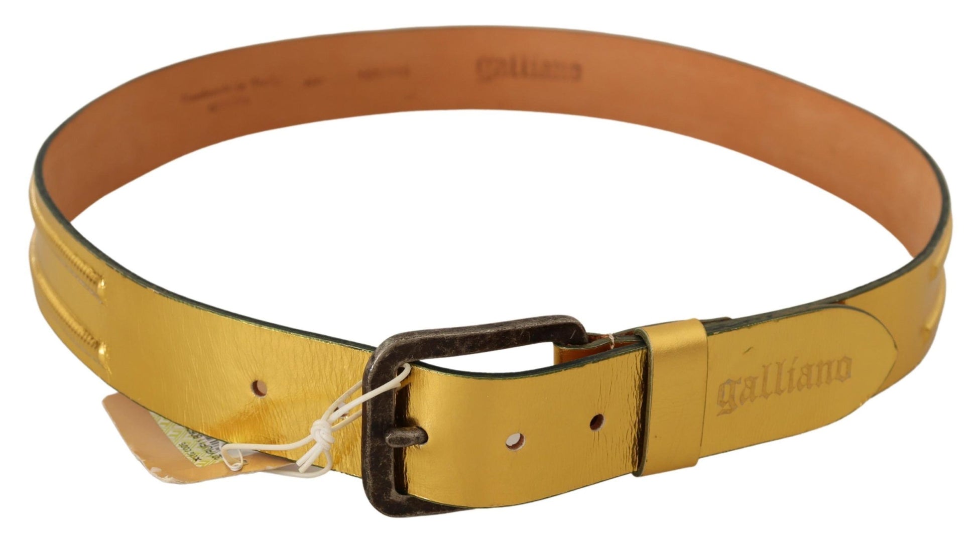 Elegant Gold Genuine Leather Men's Belt - SEHABRANDS