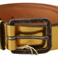 Elegant Gold Genuine Leather Men's Belt - SEHABRANDS