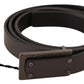 Elegant Leather Belt with Metal Buckle - SEHABRANDS