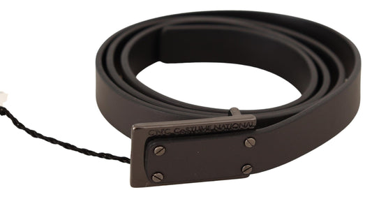 Elegant Leather Belt with Metal Buckle - SEHABRANDS