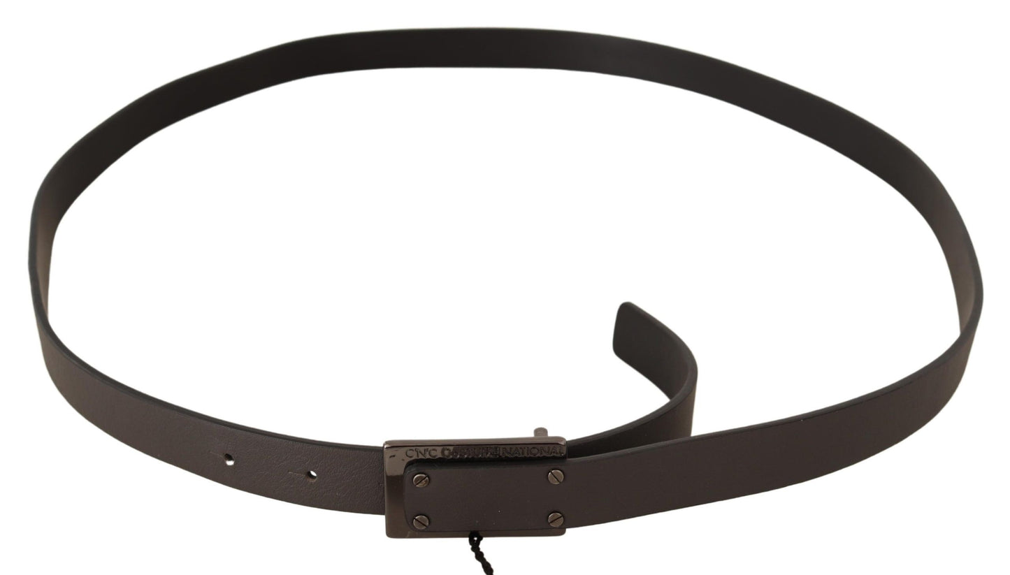 Elegant Leather Belt with Metal Buckle - SEHABRANDS