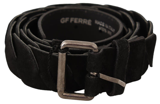 Elegant Black Waist Belt with Metal Buckle - SEHABRANDS