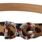 Dolce & Gabbana Elegant Crystal-Embellished Leopard Belt