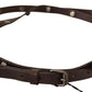 Chic Brown Leather Fashion Belt with Silver Buckle - SEHABRANDS