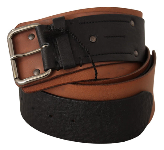 Elegant Dual-Tone Leather Fashion Belt - SEHABRANDS