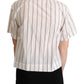 Dolce & Gabbana Elegant Striped Cotton Polo Top