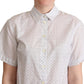 Dolce & Gabbana Elegant Polka Dot Cotton Polo Top