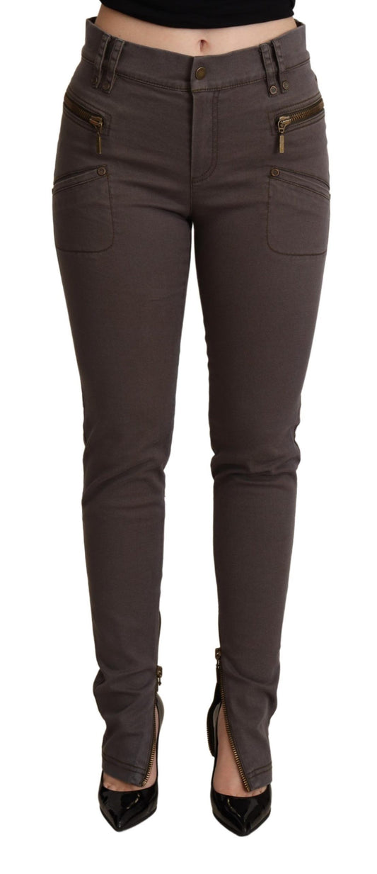 Chic Brown Slim-Fit Skinny Jeans - SEHABRANDS