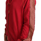 Radiant Red Cotton Full Zip Hooded Jacket - SEHABRANDS