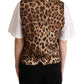 Dolce & Gabbana Elegant Leopard Print Sleeveless Vest