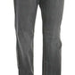 Chic Gray Mid Waist Straight Leg Jeans - SEHABRANDS