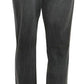 Chic Gray Mid Waist Straight Leg Jeans - SEHABRANDS