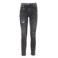 Elegant Black Denim Trousers - SEHABRANDS