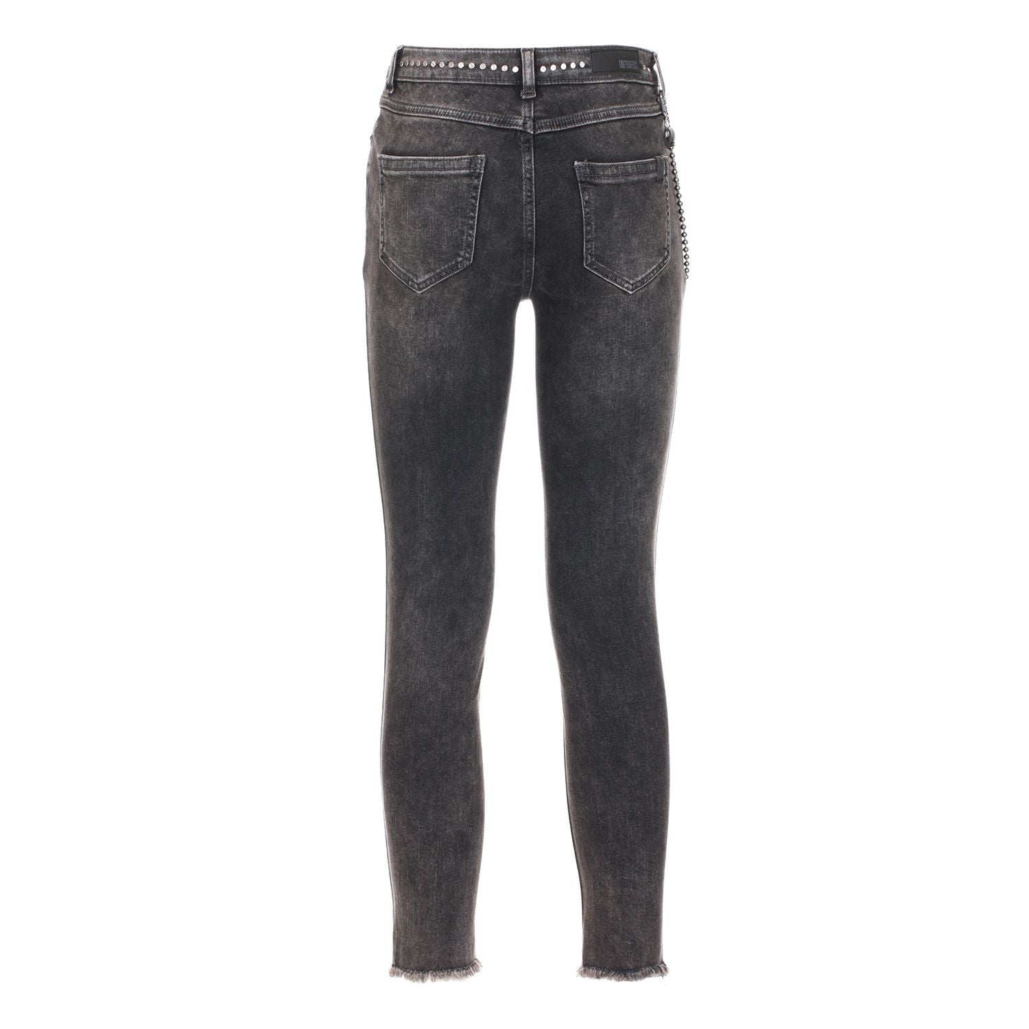 Elegant Black Denim Trousers - SEHABRANDS