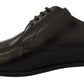 Dolce & Gabbana Elegant Black Leather Derby Shoes