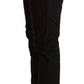 Elegant Black Baggy Cotton Pants - SEHABRANDS