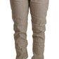 Chic Beige Mid Waist Baggy Pants for Sophisticated Style - SEHABRANDS