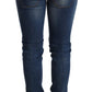 Chic Blue Washed Push-Up Skinny Jeans - SEHABRANDS