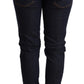 Chic Dark Blue Skinny Jeans - SEHABRANDS