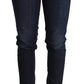 Chic Dark Blue Skinny Jeans - SEHABRANDS