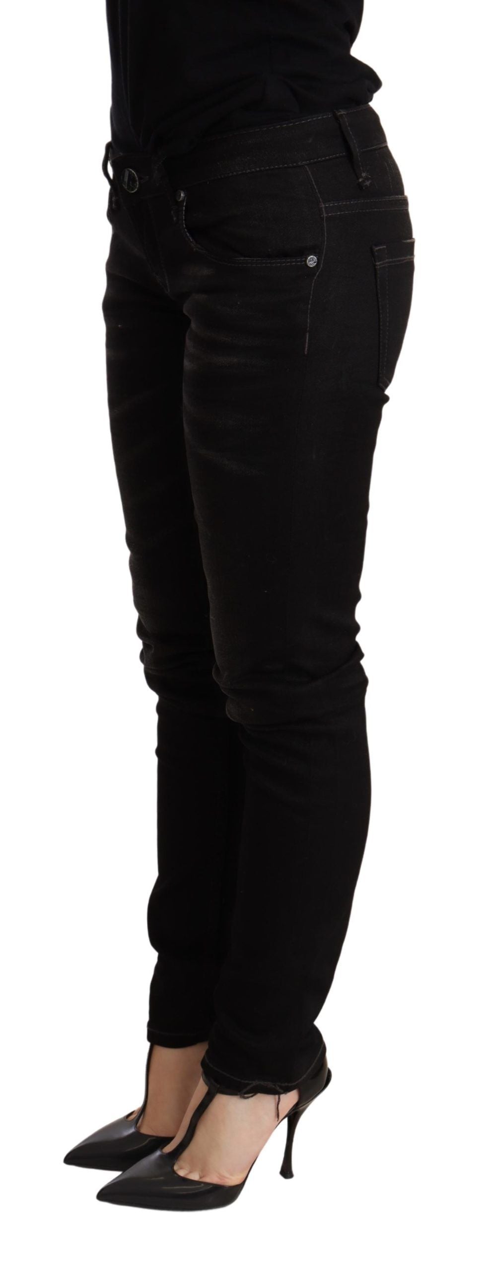 Chic Black Low Waist Skinny Denim - SEHABRANDS