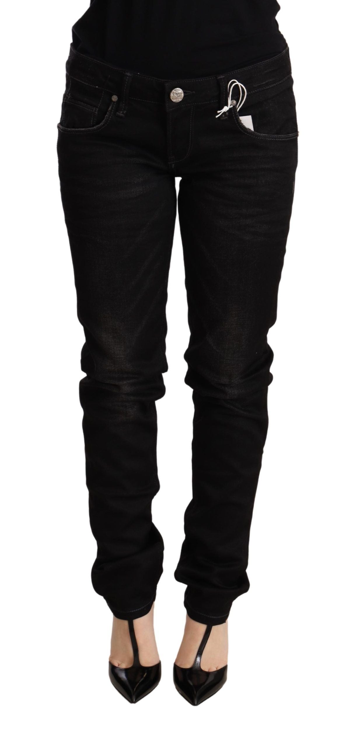 Sleek Black Wash Skinny Jeans - SEHABRANDS