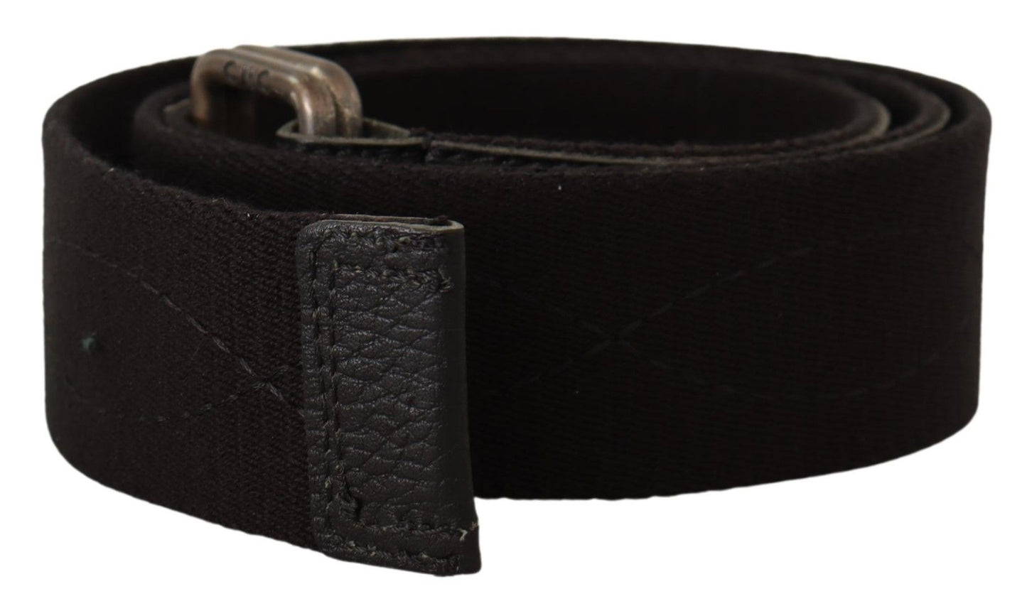 Elegant Cotton-Leather Blend Fashion Belt - SEHABRANDS