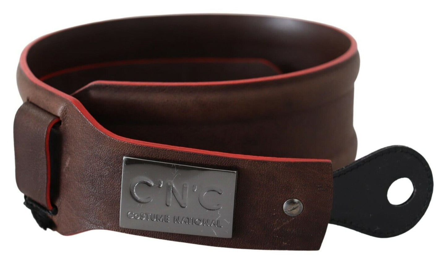 Elegant Dark Brown Leather Fashion Belt - SEHABRANDS