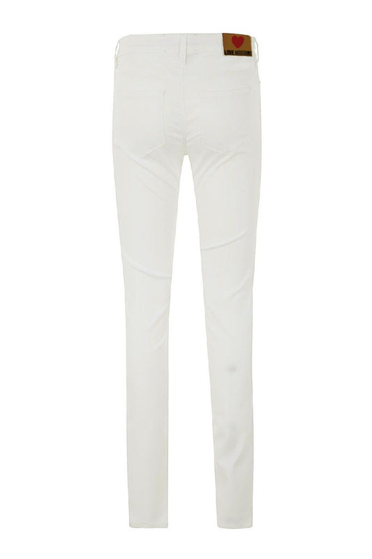 White Cotton Women's Jeans - SEHABRANDS