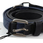 Elegant Black Leather Adjustable Belt - SEHABRANDS