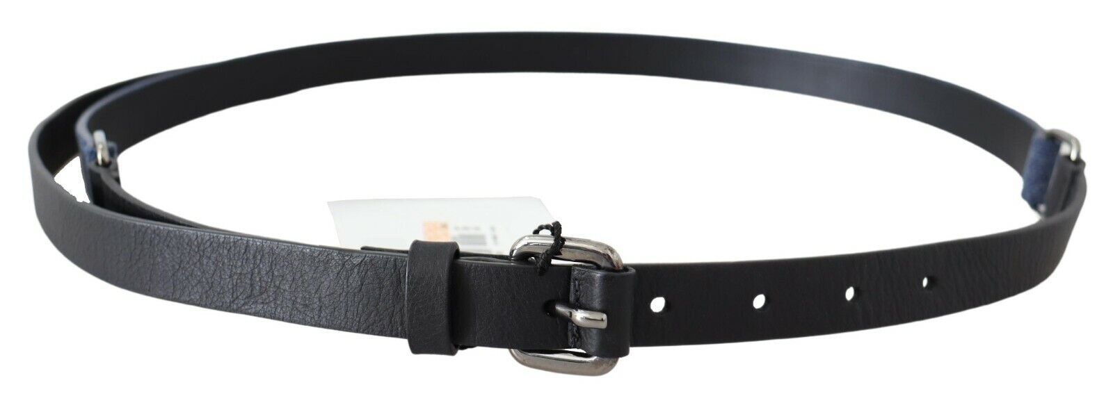 Elegant Black Leather Adjustable Belt - SEHABRANDS