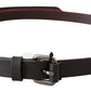 Elegant Red Brown Leather Fashion Belt - SEHABRANDS