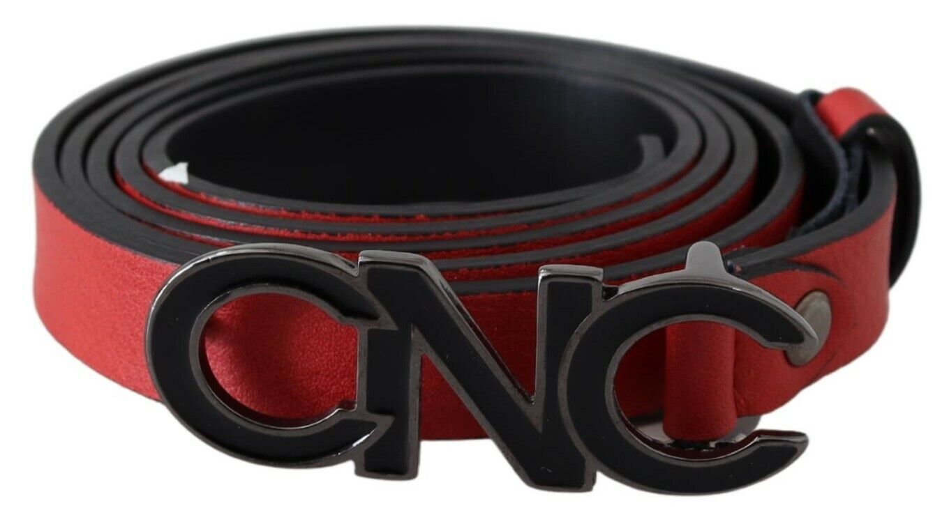 Elegant Red Leather Waist Belt - SEHABRANDS