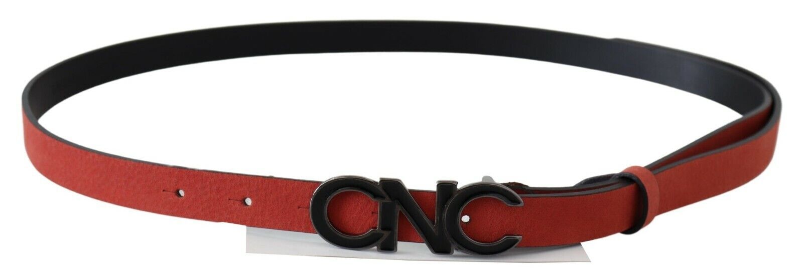 Elegant Blood Red Leather Belt - SEHABRANDS