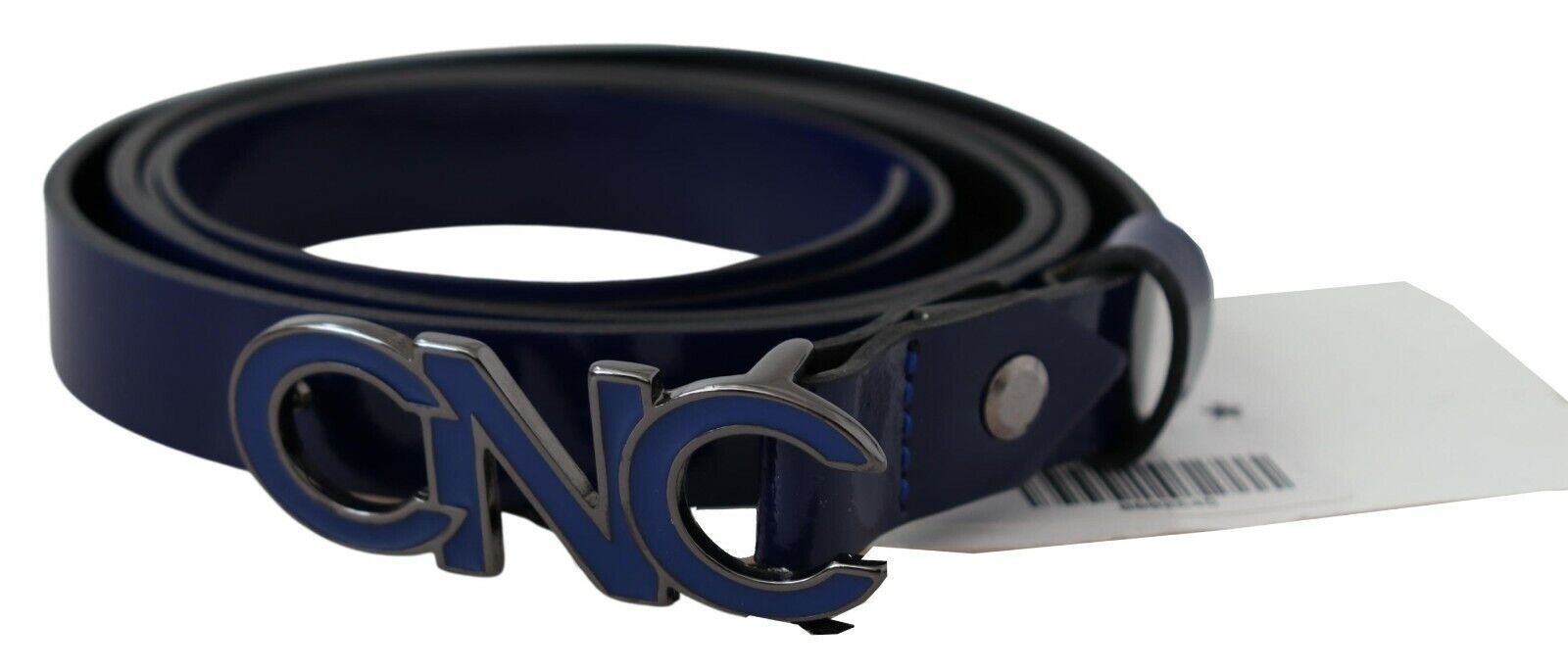 Sleek Dark Blue Leather Fashion Belt - SEHABRANDS