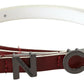 Chic Maroon Leather Fashion Belt - SEHABRANDS