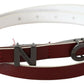 Chic Maroon Leather Fashion Belt - SEHABRANDS