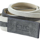 Chic White Leather Logo Belt - SEHABRANDS