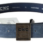 Elegant Blue Leather Fashion Belt - SEHABRANDS