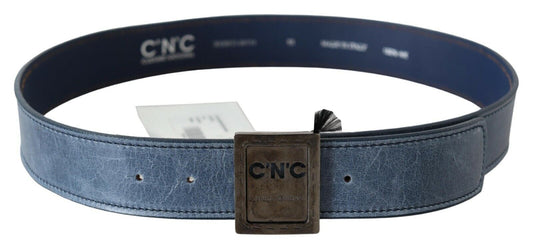 Elegant Blue Leather Fashion Belt - SEHABRANDS