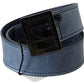 Elegant Blue Leather Fashion Belt - SEHABRANDS