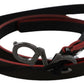 Maroon & Black Italian Leather Fashion Belt - SEHABRANDS