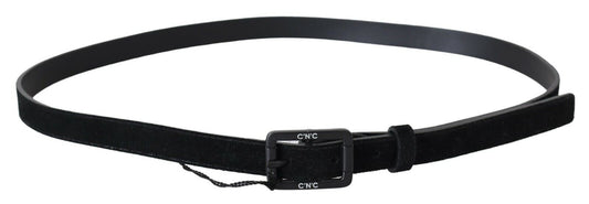 Elegant Black Leather Classic Belt - SEHABRANDS