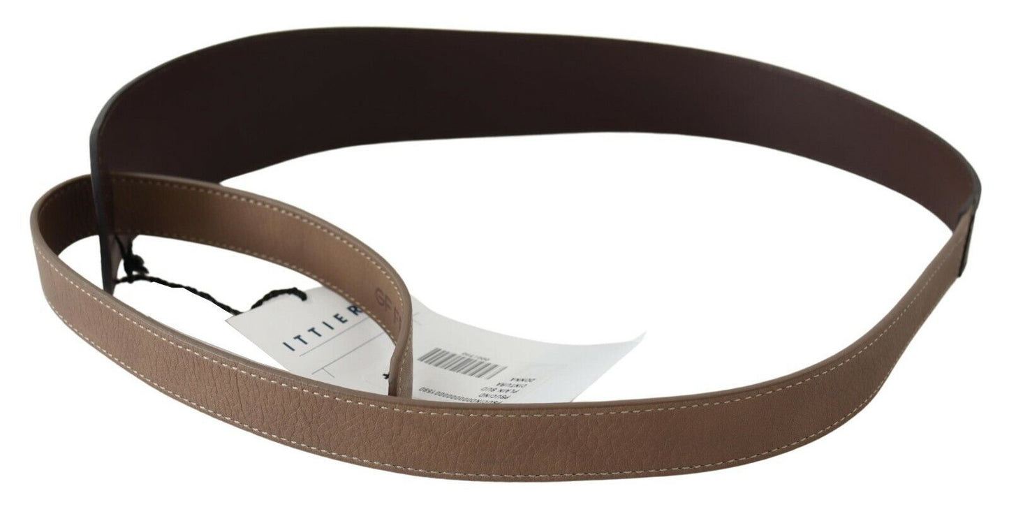 Elegant Dark Brown Braided Leather Belt - SEHABRANDS