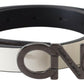 Metallic Gray Italian Leather Fashion Belt - SEHABRANDS