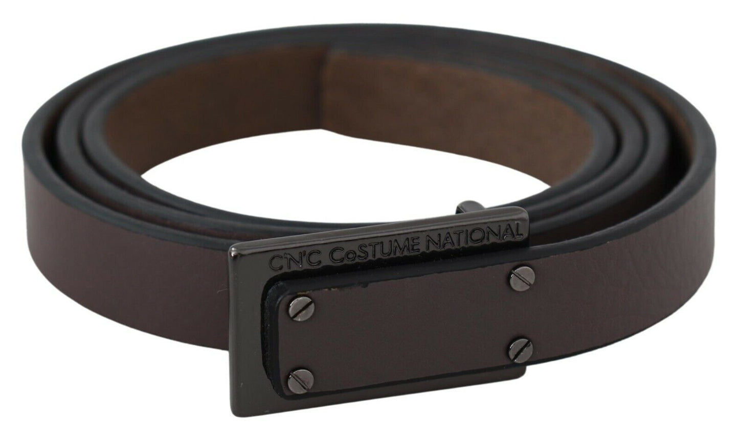 Elegant Brown Leather Fashion Belt - SEHABRANDS