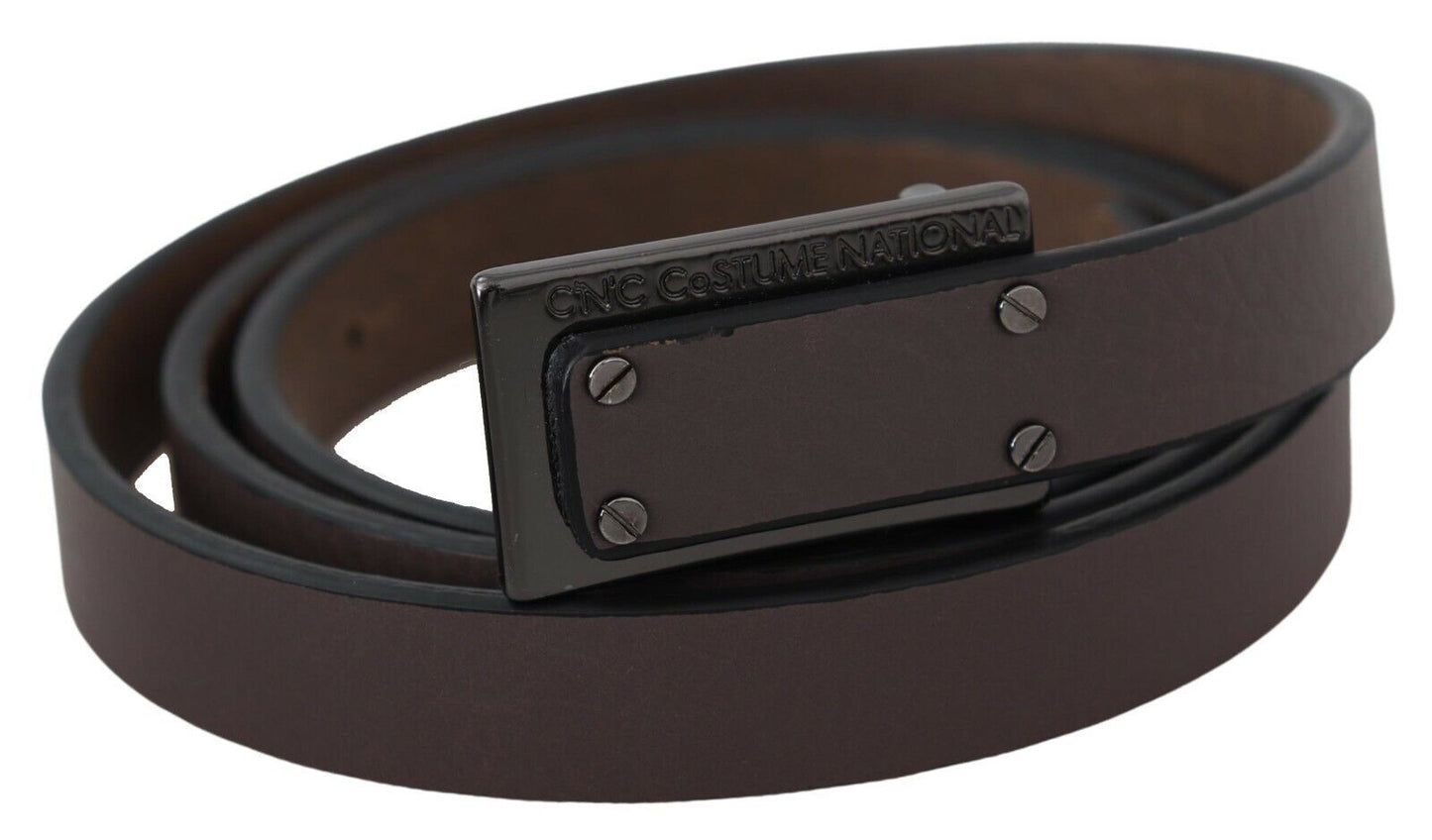 Elegant Brown Leather Fashion Belt - SEHABRANDS