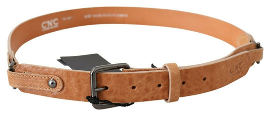 Chic Light Brown Leather Fashion Belt - SEHABRANDS